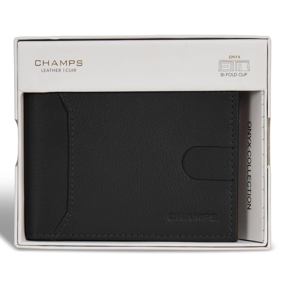 Portefeuille pliant à clip en cuir / OnyxEX-STOCK Canada