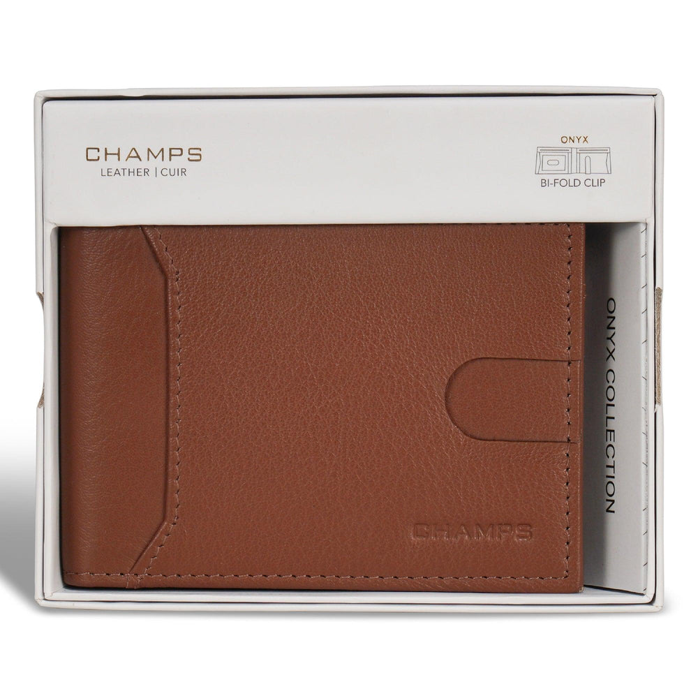 Portefeuille pliant à clip en cuir / OnyxEX-STOCK Canada
