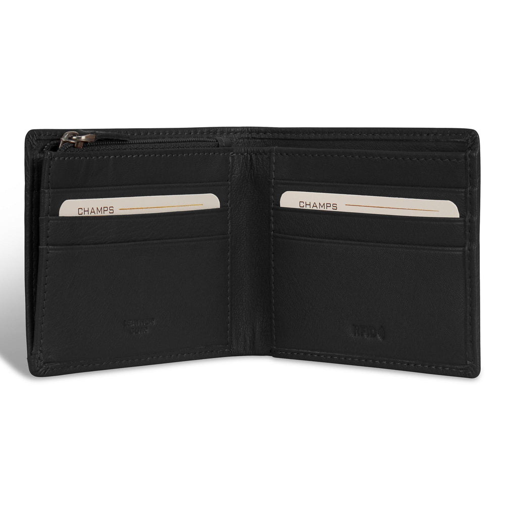 Onyx / Leder Reißverschluss Bi-Fold GeldbörseEX-STOCK Canada