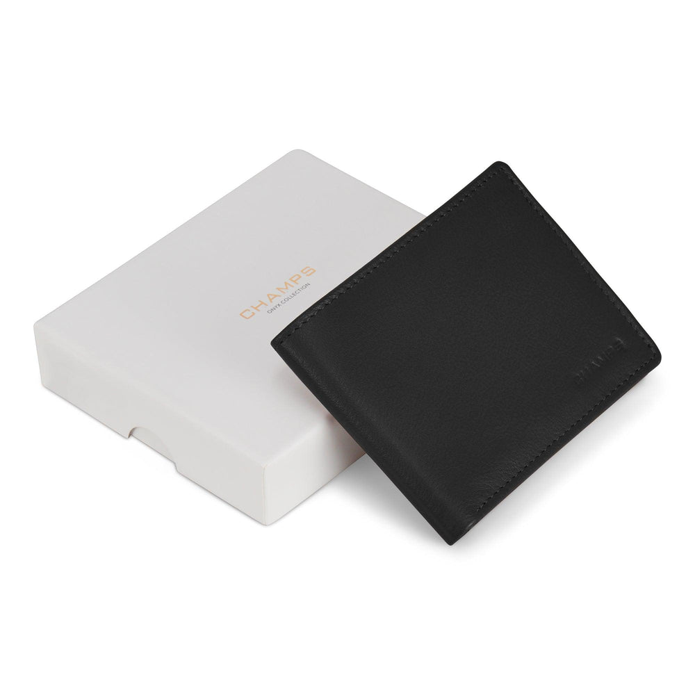 Onyx / Leder Reißverschluss Bi-Fold GeldbörseEX-STOCK Canada