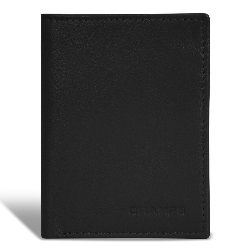 Onyx / Leder Vertikales Schlankes PortemonnaieEX-STOCK Canada