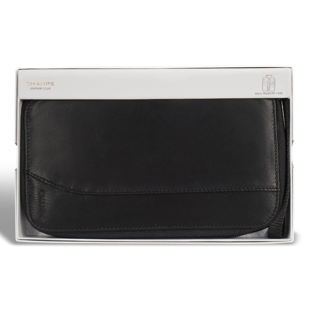 Onyx / Leather Multi Passport Case EX-STOCK Canada