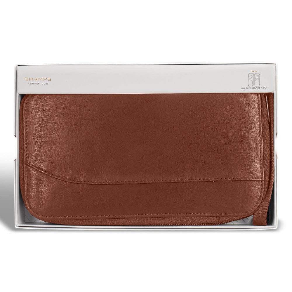 Onyx / Leather Multi Passport Case EX-STOCK Canada