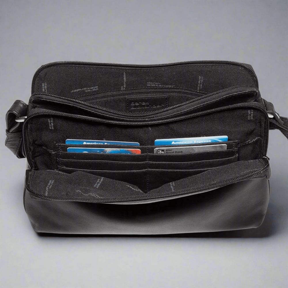 Borsa a tracolla in pelle Derek AlexanderEX-STOCK Canada