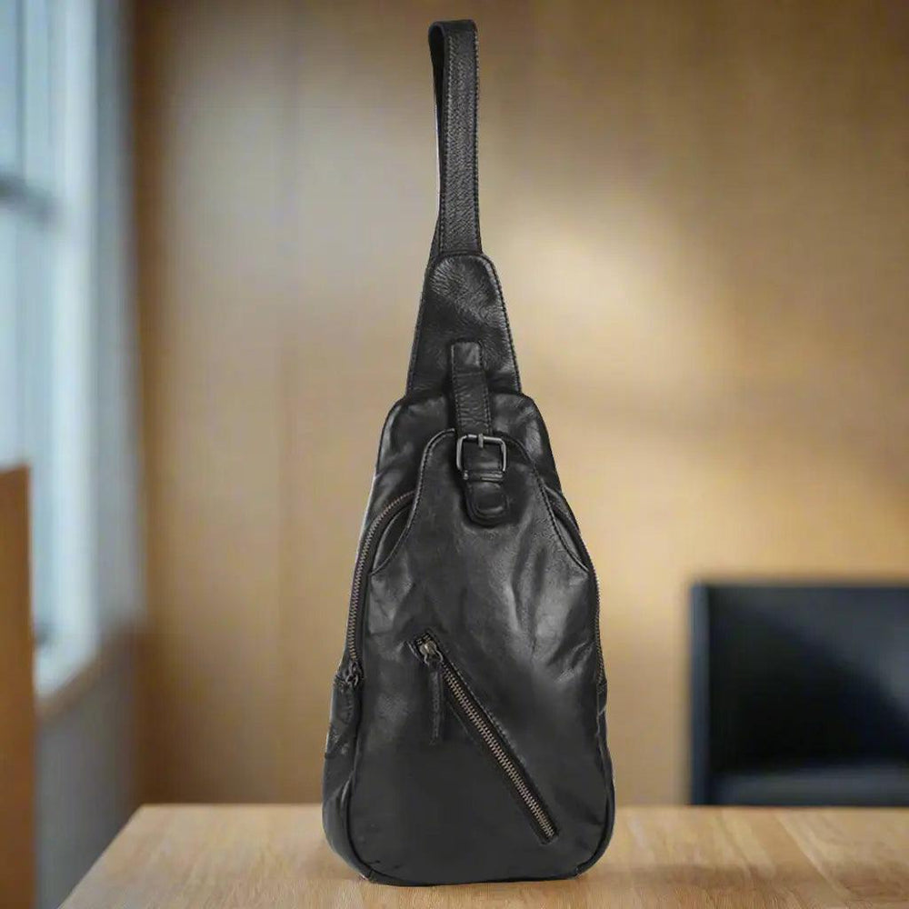 Zaino da petto in pelle con spalle scoperteEX-STOCK Canada