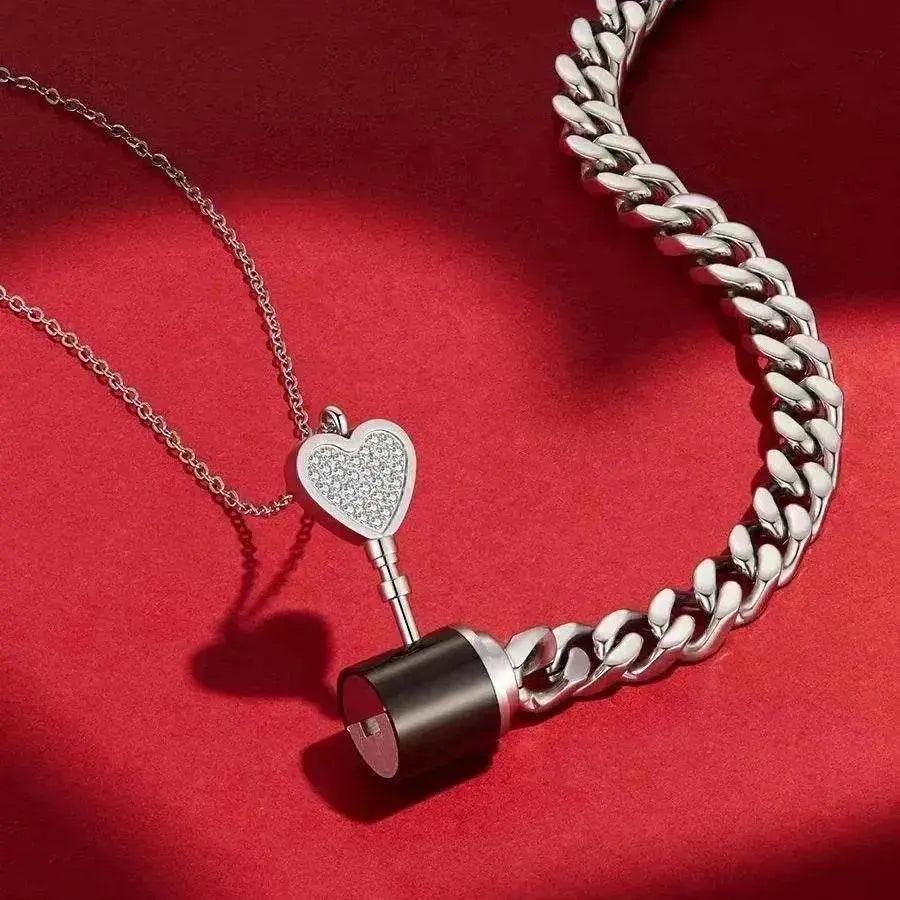 Un Candado Amor Pulsera Pequeño Candado Para Pareja Collar - EX-STOCK Canada