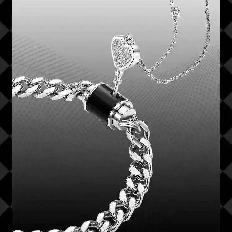 Un Candado Amor Pulsera Pequeño Candado Para Pareja Collar - EX-STOCK Canada
