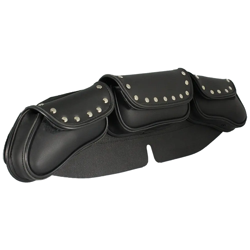 Open Road Chrome Stud Curved PVC Windshield Bag EX-STOCK Canada