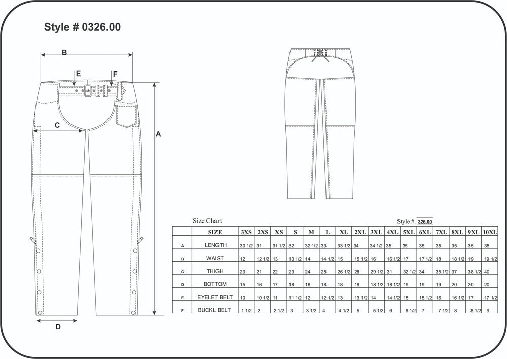 Pantaloni in pelle pesante Open RoadEX-STOCK Canada