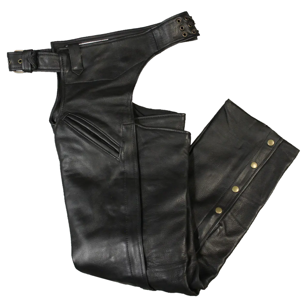 Open Road Men's 2 Pocket Premium Leather Chaps EX-STOCK Canada
