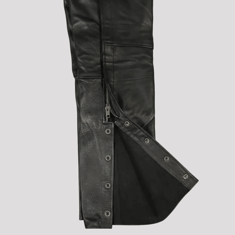 Chaps da uomo Open Road in pelle premium con 2 tasche