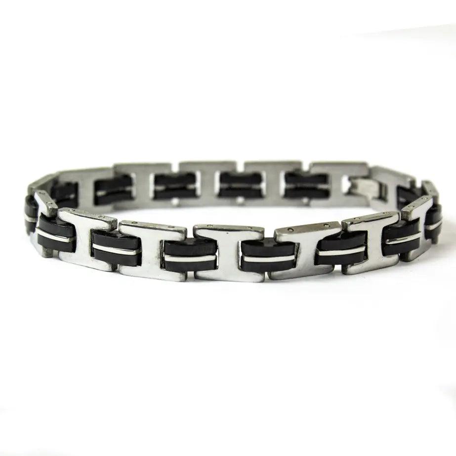 Bracciale da uomo Open Road in acciaio inossidabile bicoloreEX-STOCK Canada