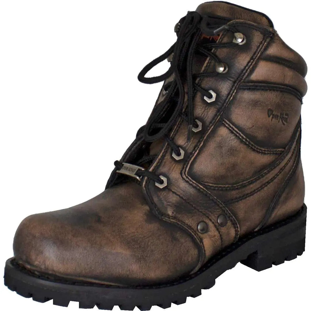 Open Road Men's 7" Lace-Up Motorcycle Boots EX-STOCK Canada