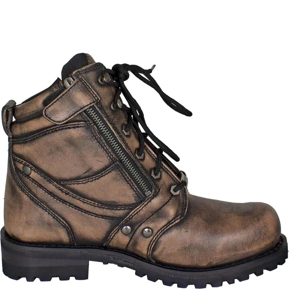Open Road Men's 7" Lace-Up Motorcycle Boots EX-STOCK Canada