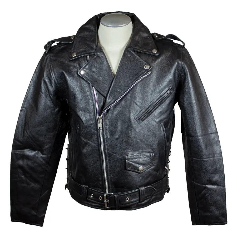 Veste de moto en cuir classique pour hommes Open RoadEX-STOCK Canada
