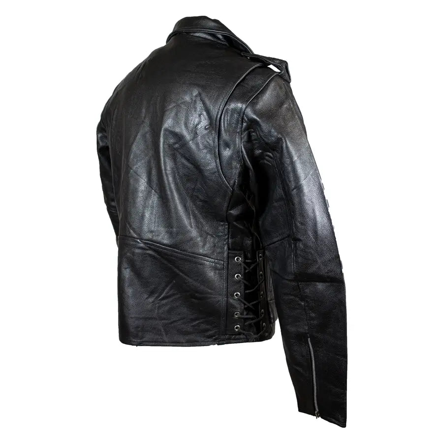 Open Road Men's Classic Leather Motorcycle Jacket EX-STOCK Canada