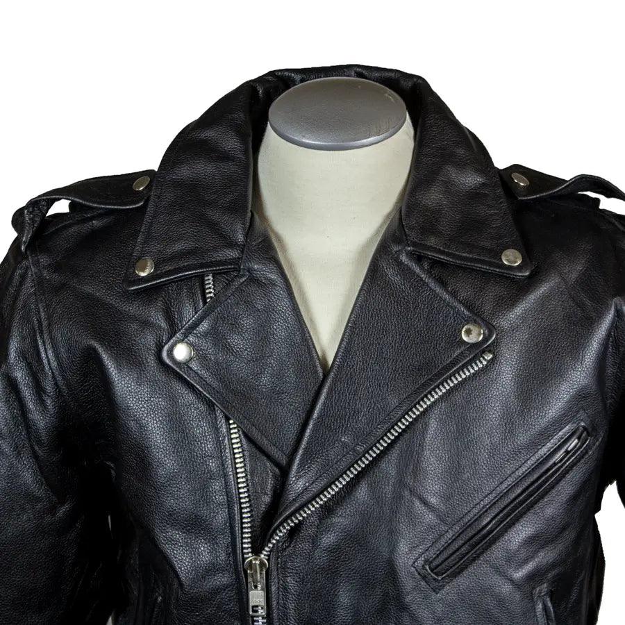 Veste de moto en cuir classique pour hommes Open RoadEX-STOCK Canada