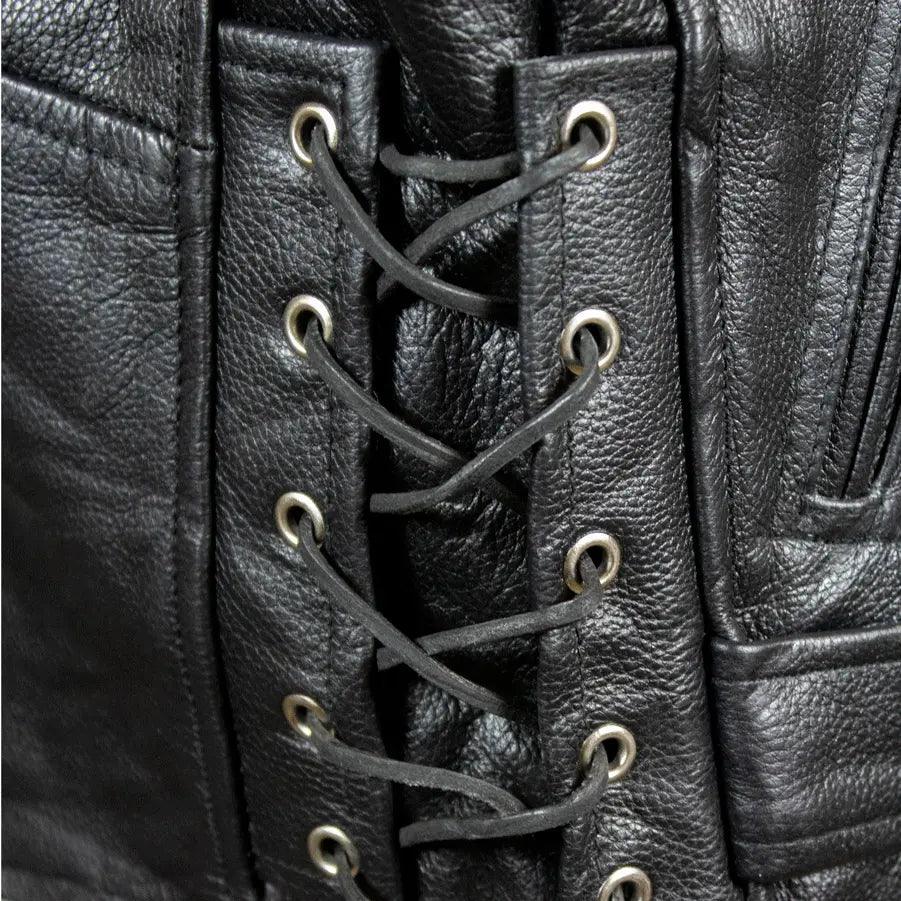 Veste de moto en cuir classique pour hommes Open RoadEX-STOCK Canada