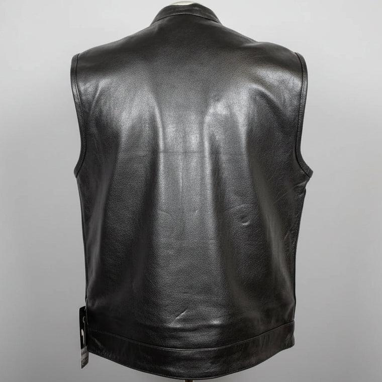 Open Road Herren Flanell-gefütterte Lederclubweste%