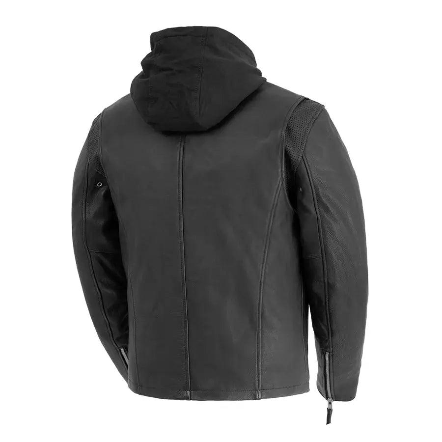 Open Road Herren Kapuzen-Leder-MotorradjackeEX-STOCK Canada
