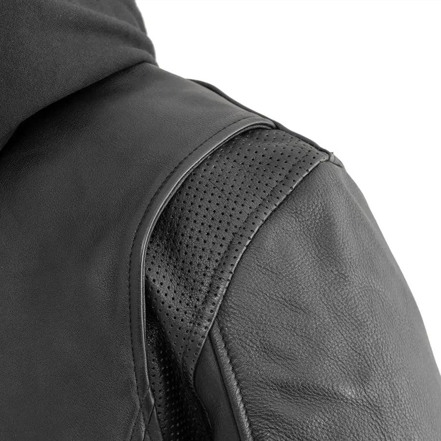 Open Road Herren Kapuzen-Leder-MotorradjackeEX-STOCK Canada