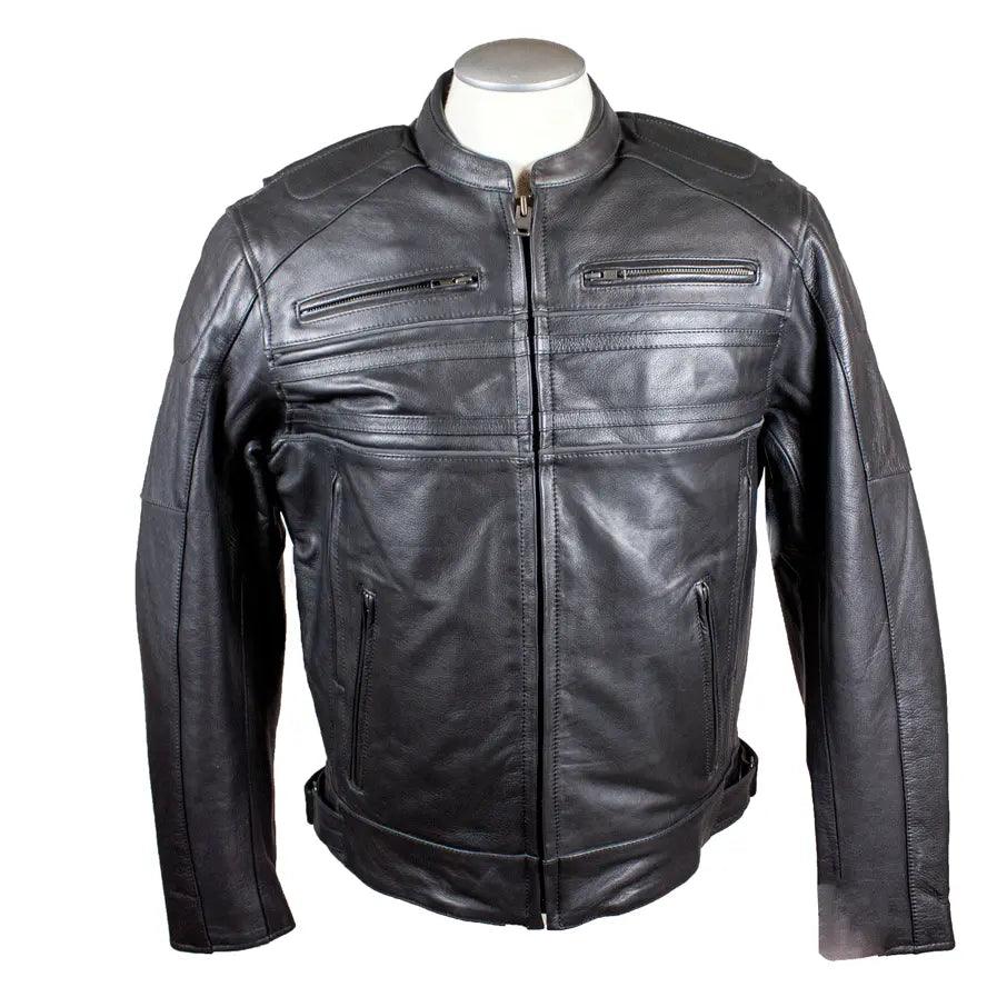 Chaqueta de Montar de Cuero Blindada para Hombres Open RoadEX-STOCK Canada