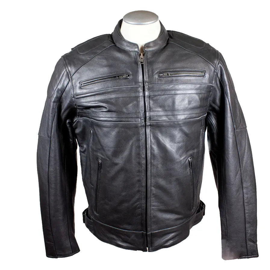 Chaqueta de Montar de Cuero Blindada para Hombres Open RoadEX-STOCK Canada