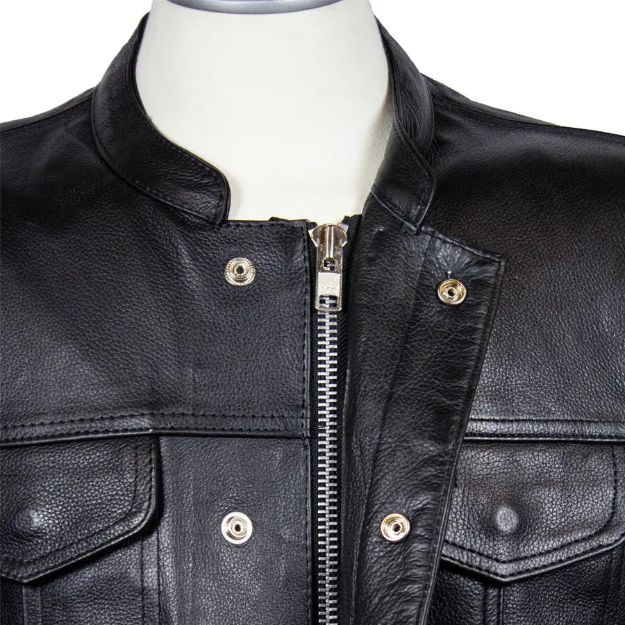 Gilet en cuir pour hommes Open RoadEX-STOCK Canada