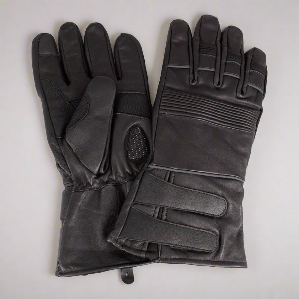 Open Road Men's Leather Motorcycle Gauntlet with Reflective Trim EX-STOCK Canada