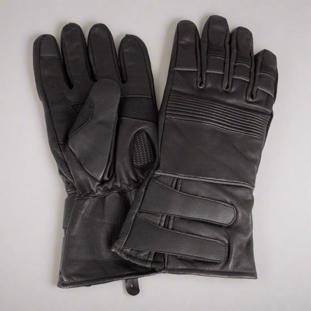 Open Road Men's Leather Motorcycle Gauntlet with Reflective Trim EX-STOCK Canada