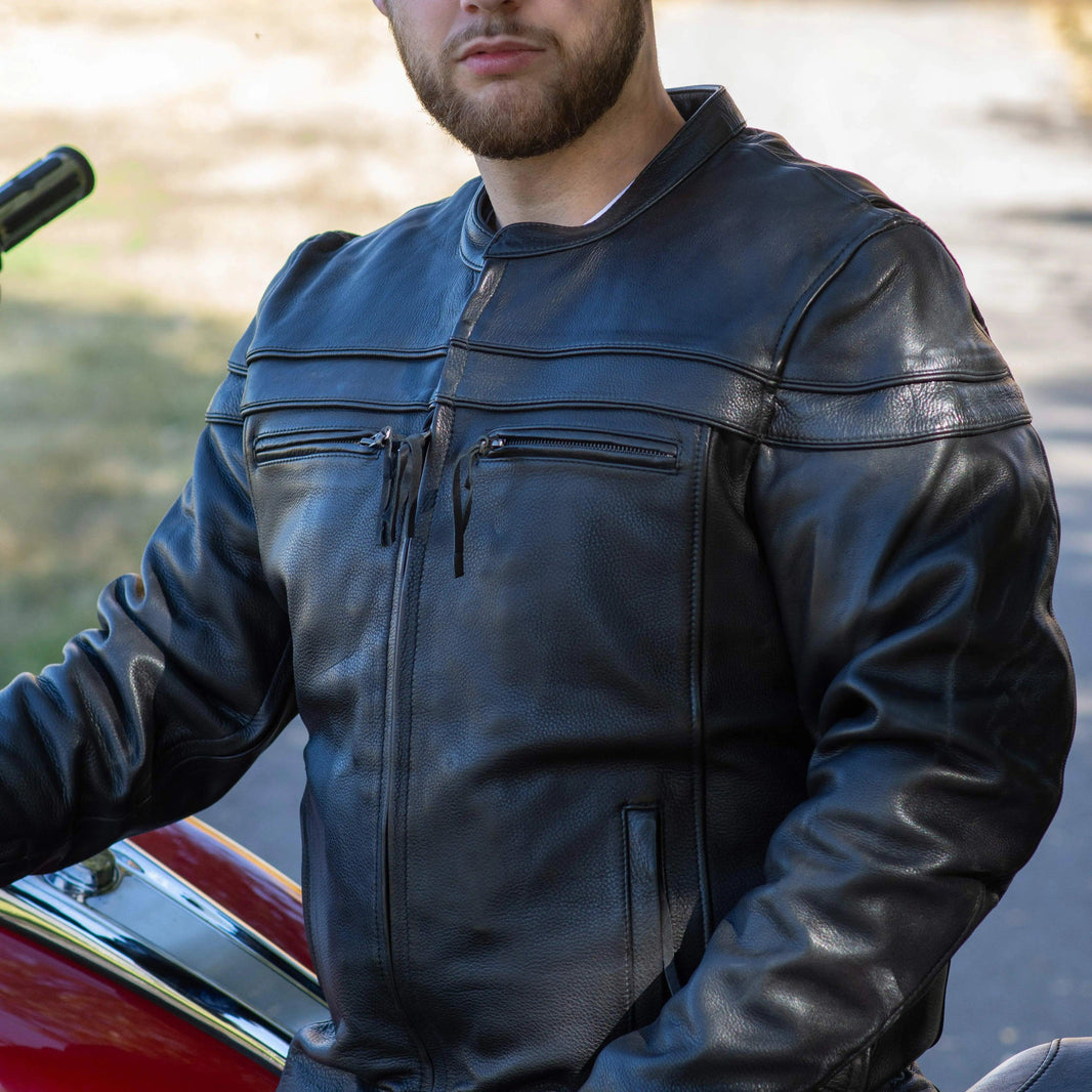 Open Road Men's Maverick Leather Motorcycle Jacket EX-STOCK Canada