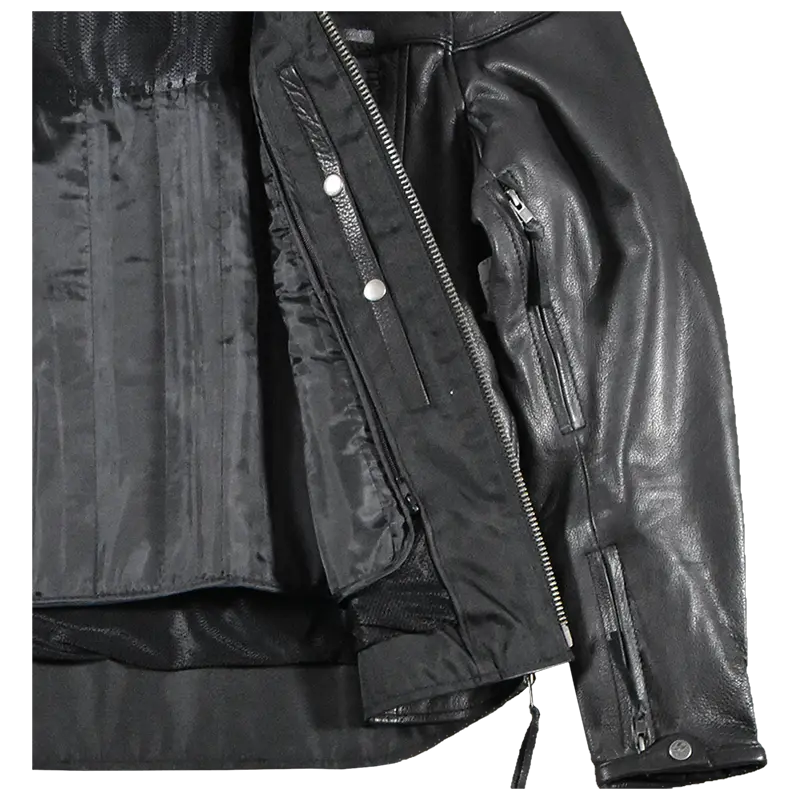 Open Road Herren Maverick Leder Motorradjacke