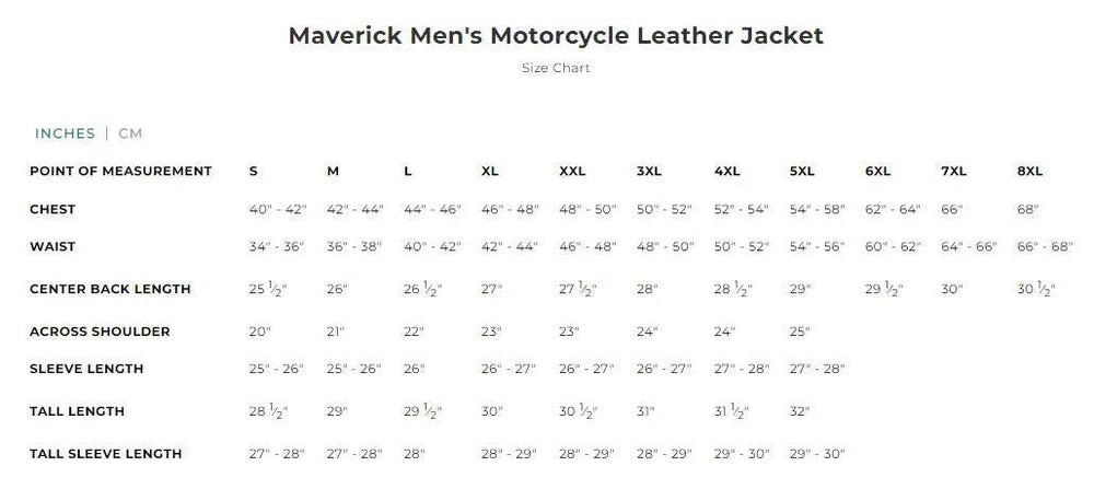 Giacca Moto in Pelle Maverick da Uomo Open RoadEX-STOCK Canada