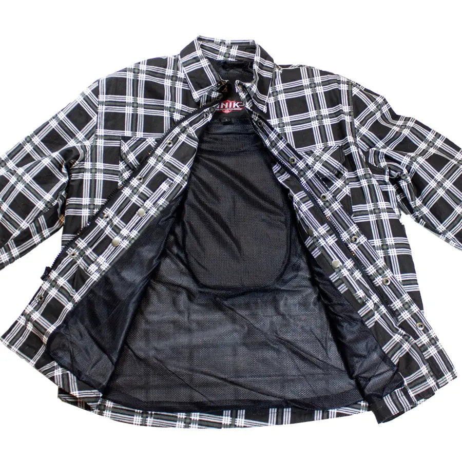 Unik International Men's Plaid Flannel Armored Shirt Jacket EX-STOCK Canada