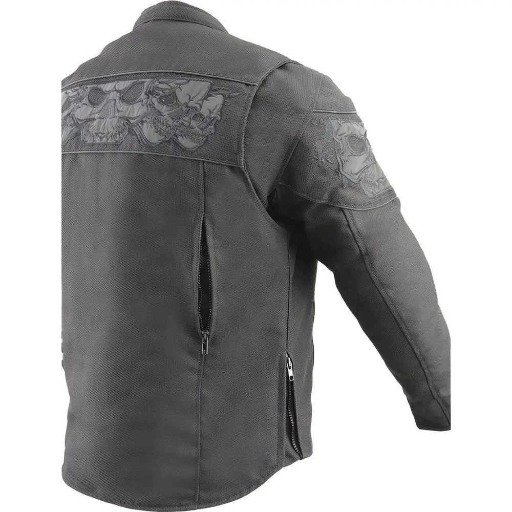 Open Road Men's Reflective Skull Cordura Motorcycle Jacket EX-STOCK Canada
