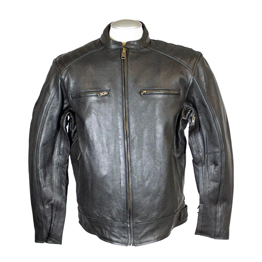 Giacca da Moto in Pelle con Imbottitura a Costine da Uomo Open RoadEX-STOCK Canada
