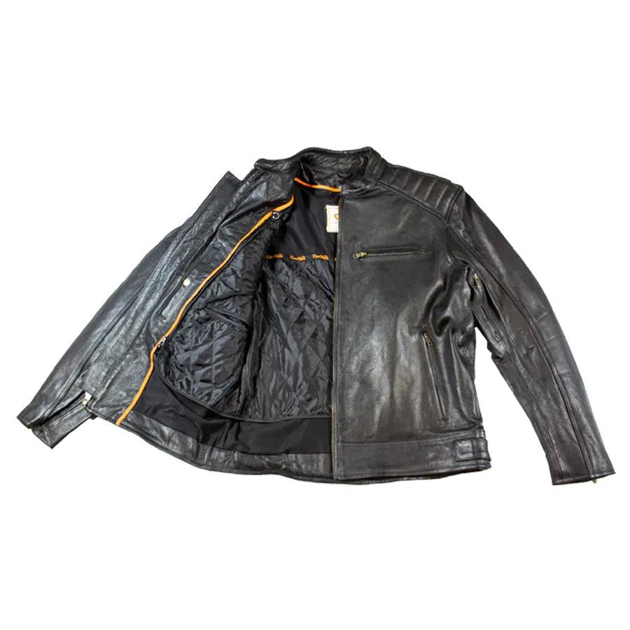 Giacca da Moto in Pelle con Imbottitura a Costine da Uomo Open RoadEX-STOCK Canada
