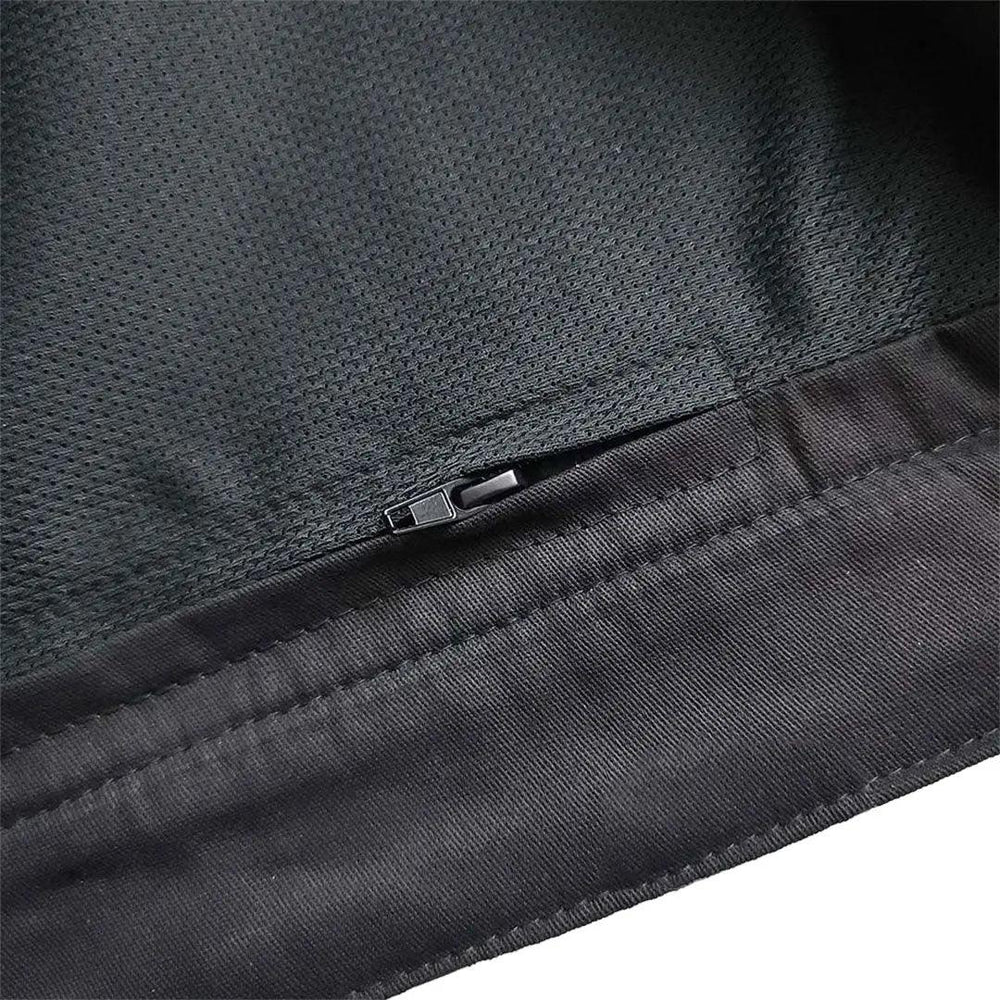 Gilet en cuir Upside pour hommes Open Road avec diamants cousus noirsEX-STOCK Canada