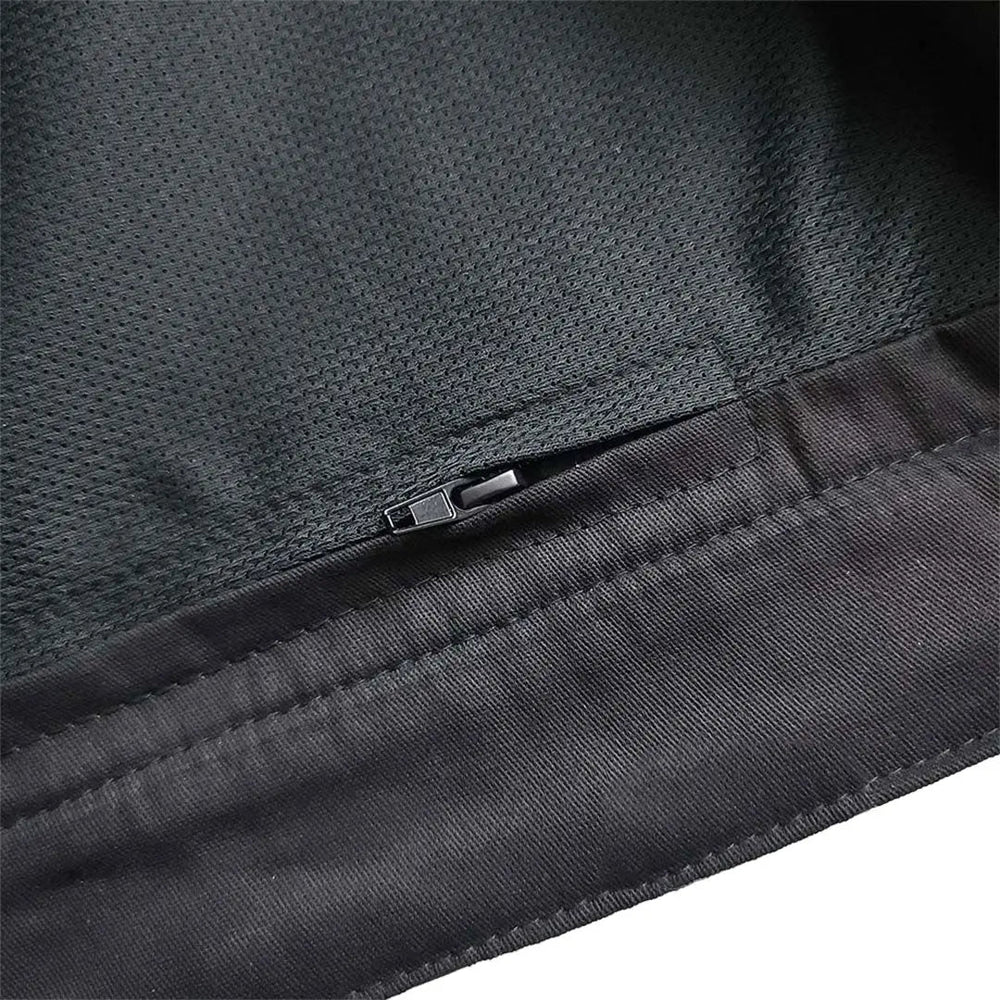 Gilet da uomo Open Road Upside in pelle con diamanti cuciti rossi