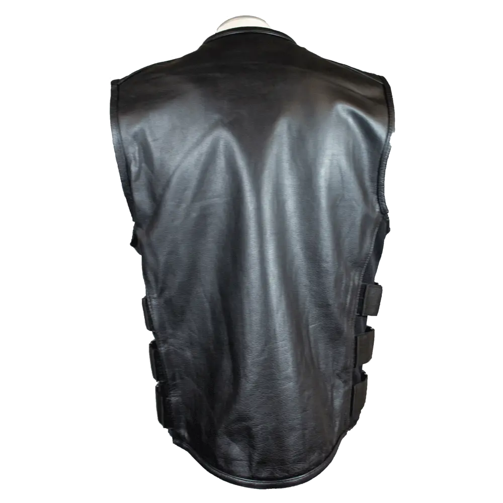 Gilet tactique en cuir zippé pour homme Open RoadEX-STOCK Canada