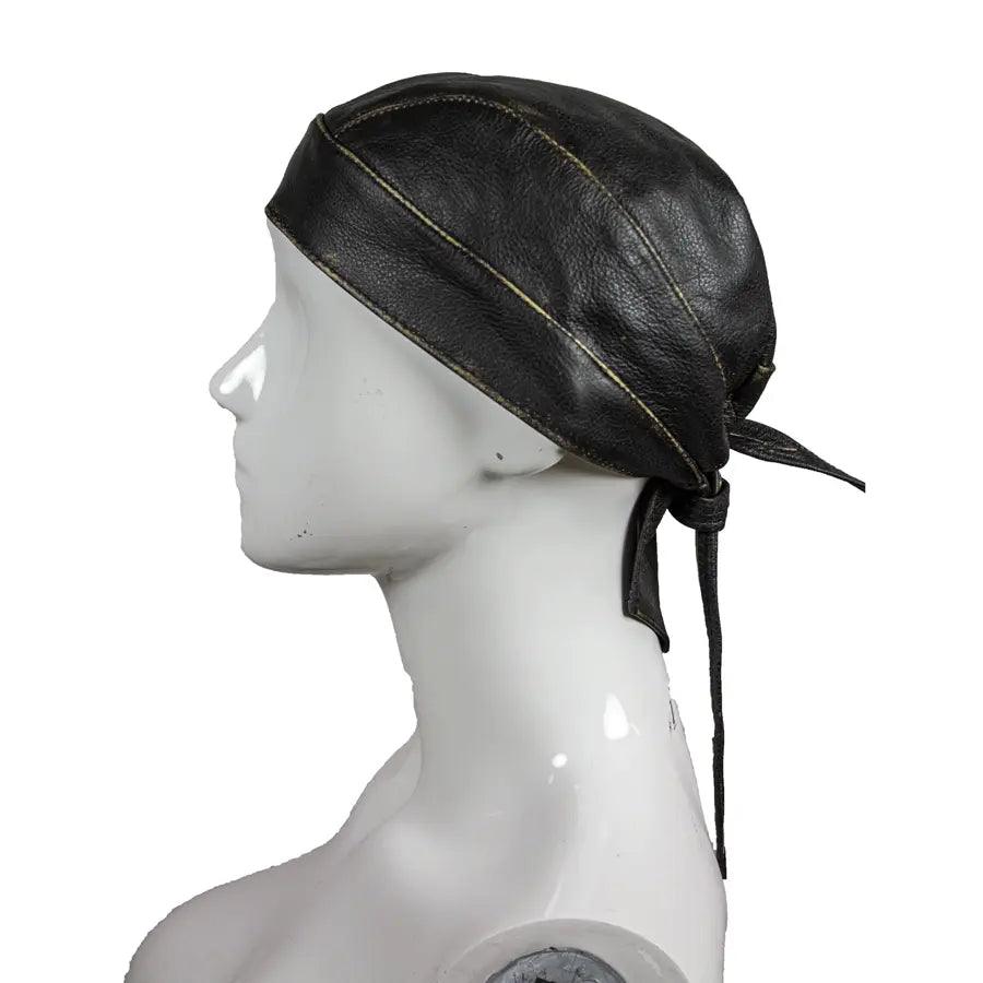 Casquette en cuir brun à tête de mort Open RoadEX-STOCK Canada