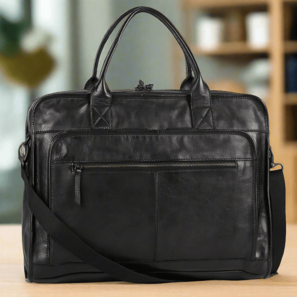 BOL/Open Road Two Handle Messenger Laptop Leather Bag EX-STOCK Canada
