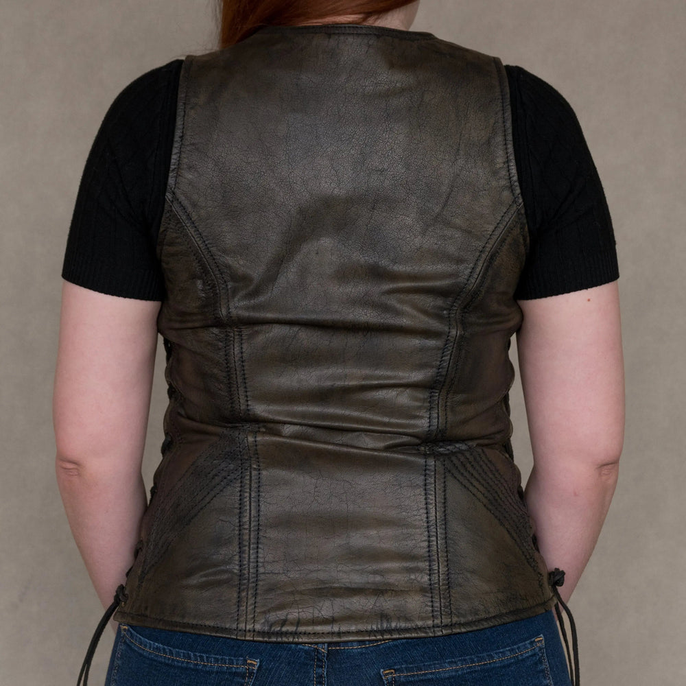 Open Road Women's Distressed Brown Vest EX-STOCK Canada