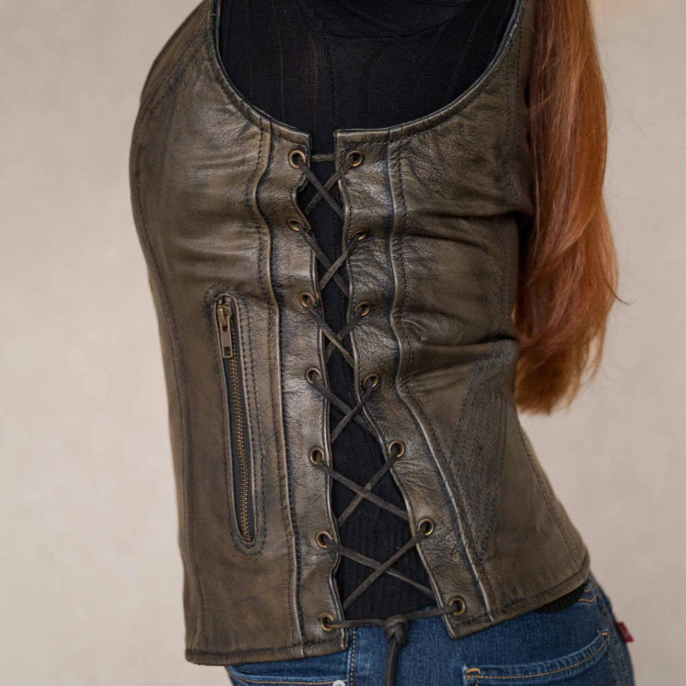 Chaleco Marrón Desgastado para Mujer de Open RoadEX-STOCK Canada