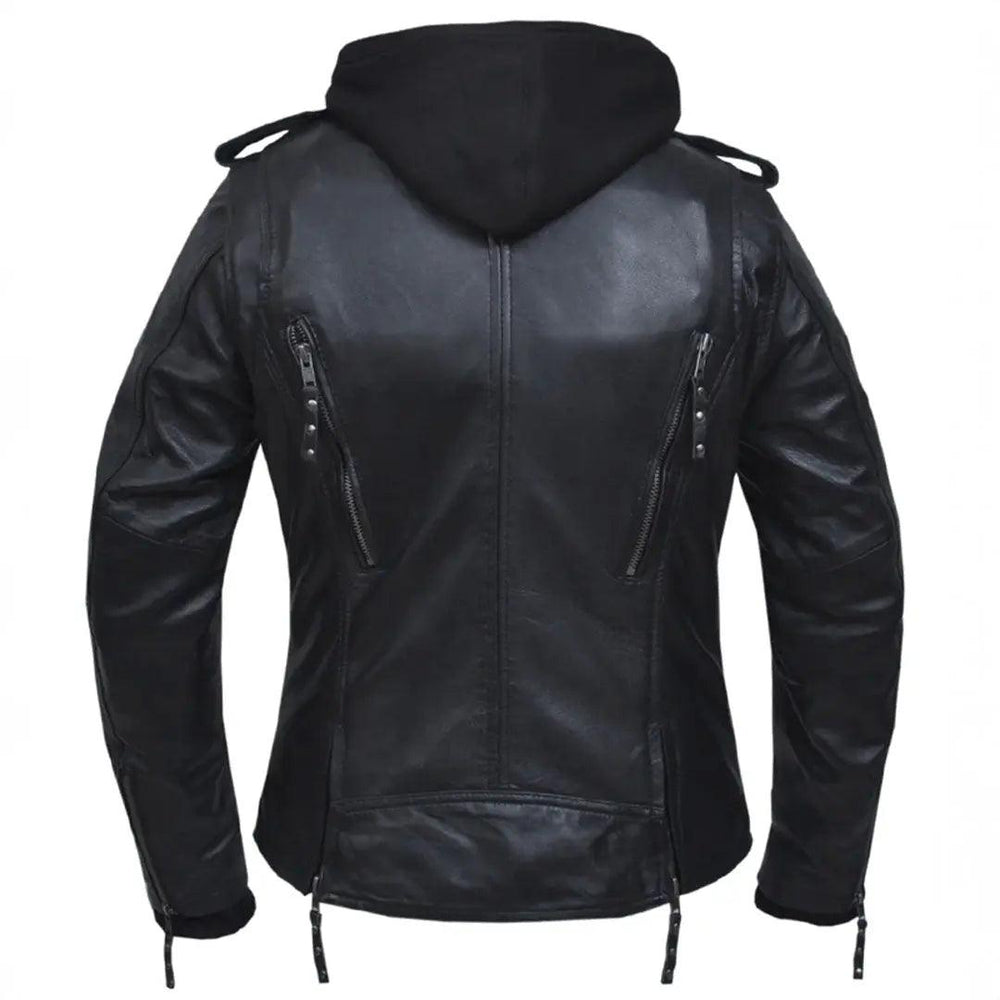 Giacca da Moto Classica in Pelle con Cappuccio da Donna Open RoadEX-STOCK Canada