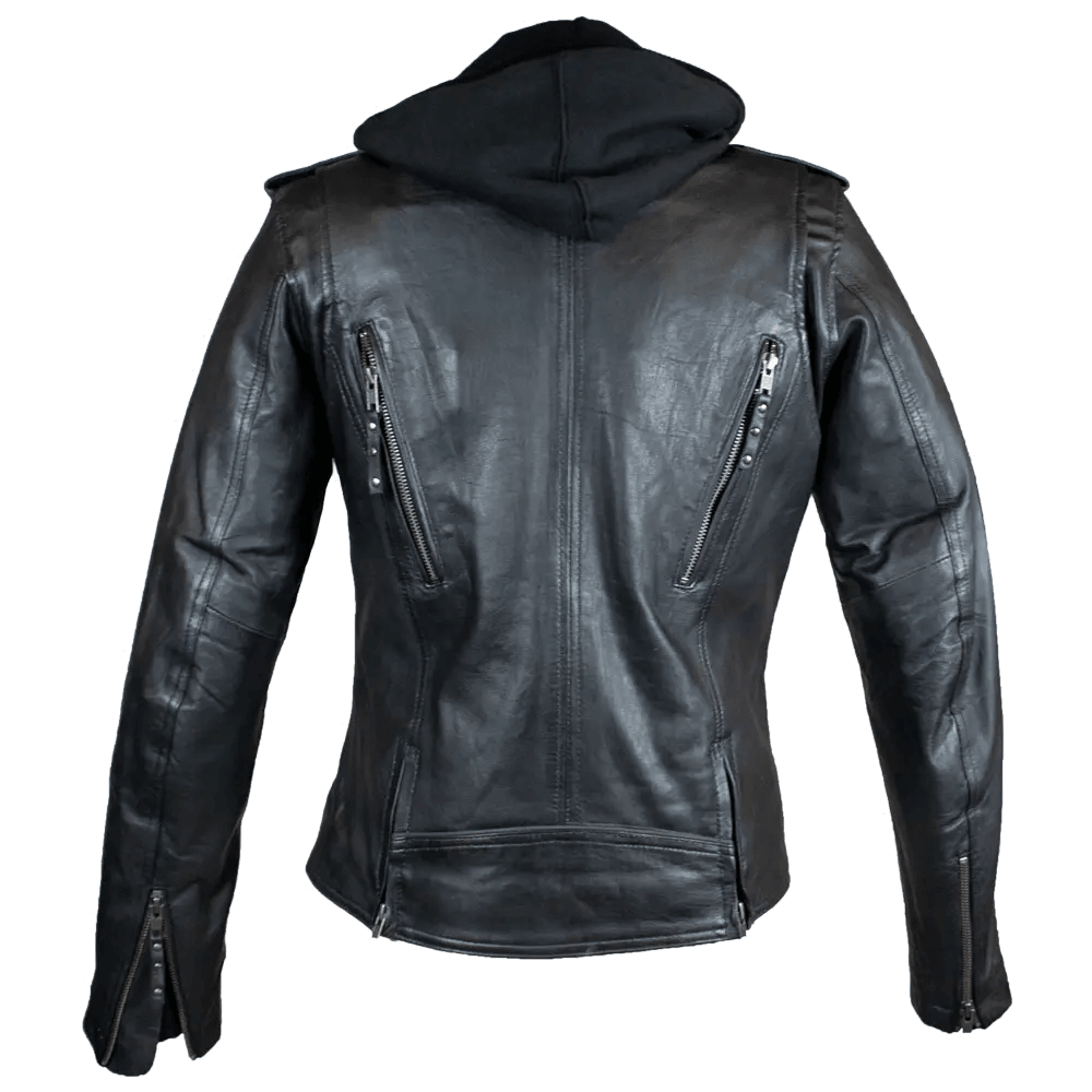 Giacca da Moto Classica in Pelle con Cappuccio da Donna Open RoadEX-STOCK Canada