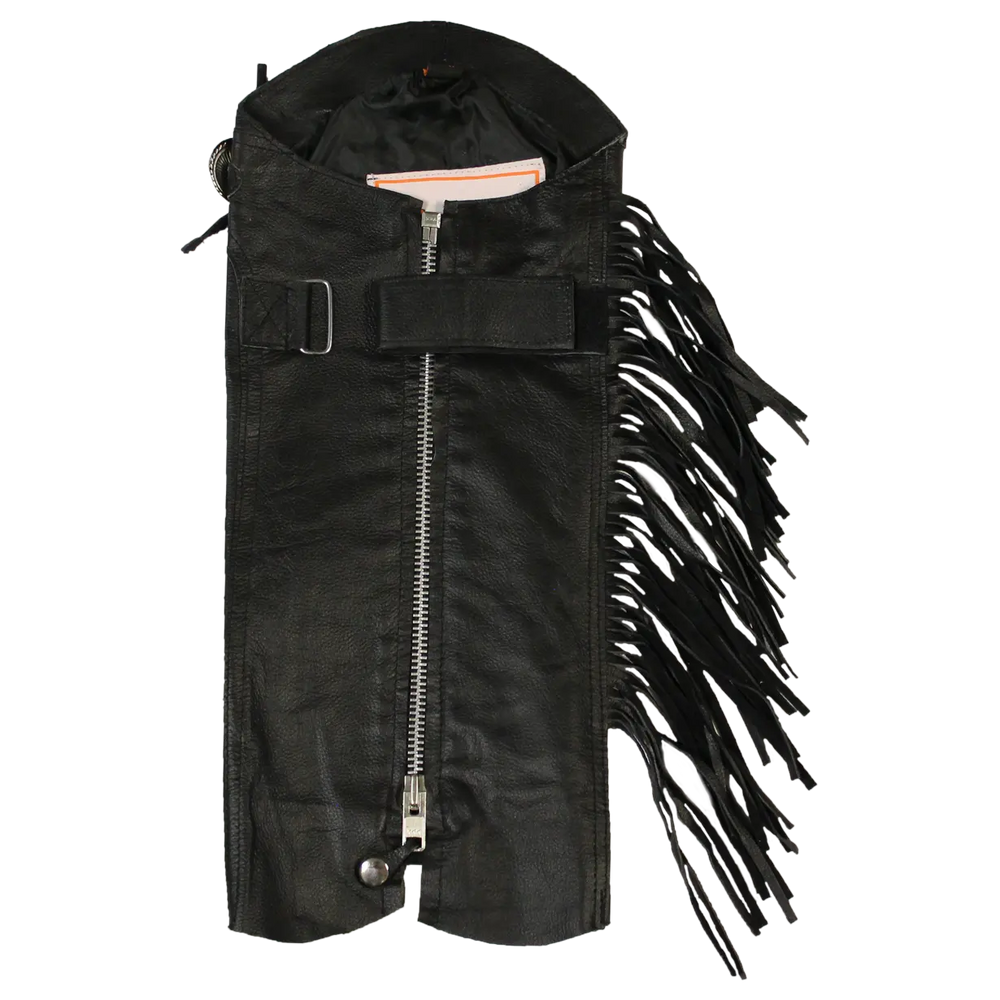 Open Road Women's Side Fringe Leather Half Chaps EX-STOCK Canada