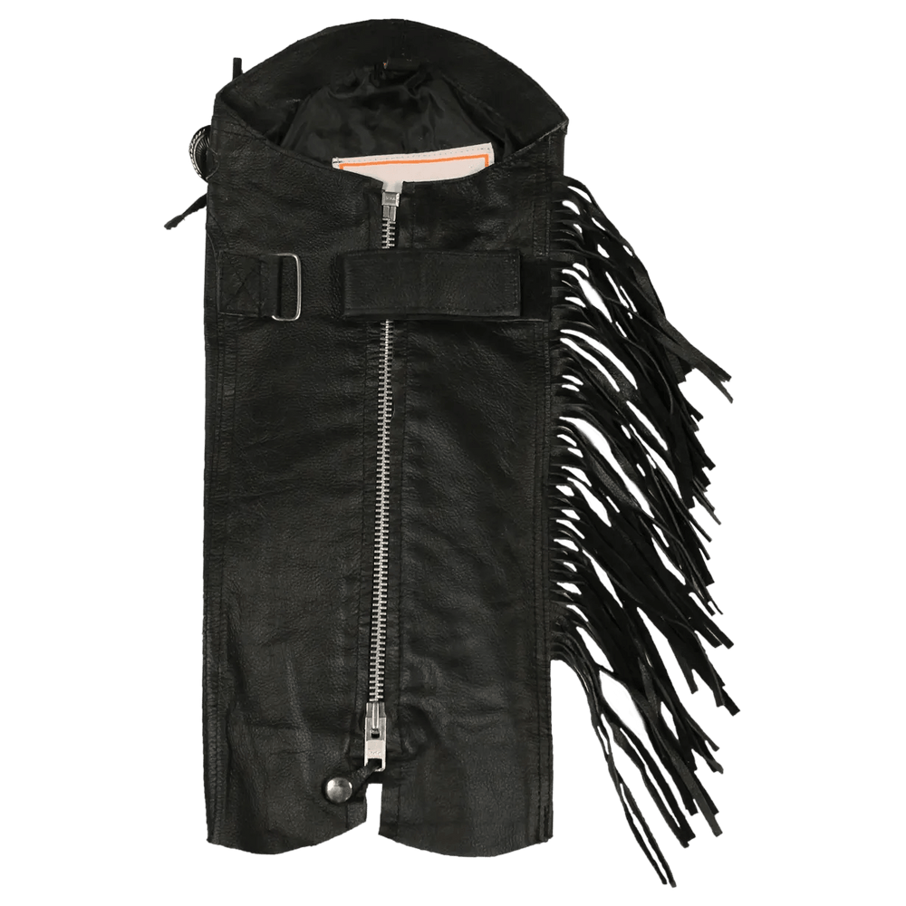 Mezzi gambali in pelle con frangia laterale da donna Open RoadEX-STOCK Canada