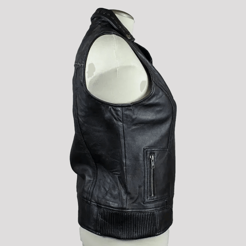 Gilet en cuir clouté pour femmes Open Road