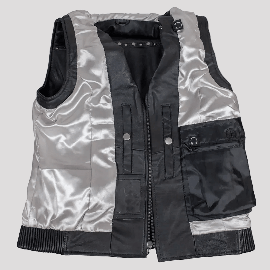 Gilet en cuir clouté pour femmes Open Road